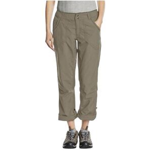 Kuhl Pants Womens 10 Green Straight Leg Hiking Outdoor Camping Roll Up Nylon
